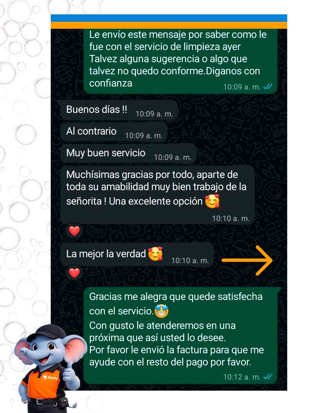 Testimonio cliente — Muy buen servicio