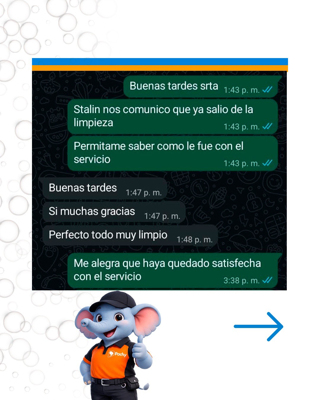 Testimonio cliente — Perfecto todo limpio